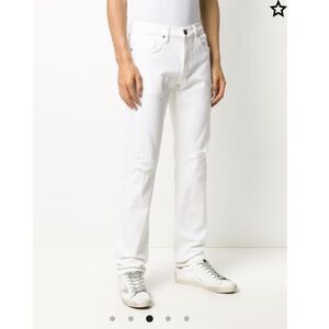 J Brand white slim-fit jeans